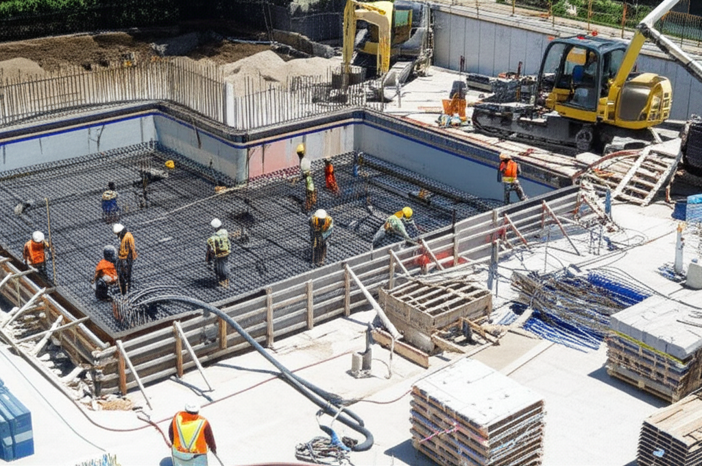 CCP team working on commercial pool project